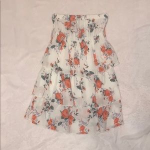 Strapless ruffle dress